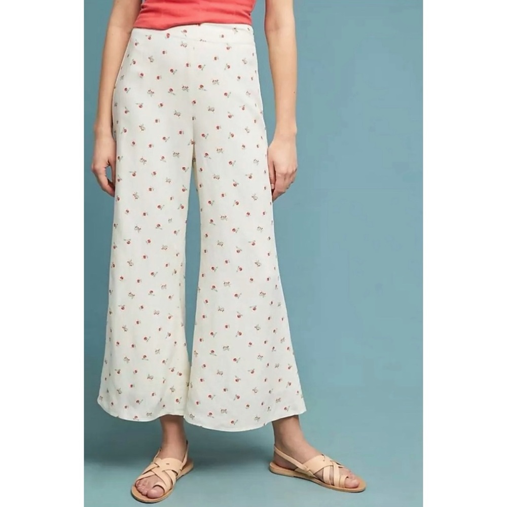 Anthropologie Feather Bone Talese Wide Legs Pant